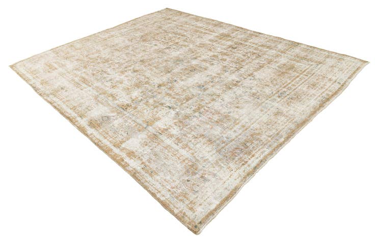 Detail image of 9' 8 x 12' Hand Knotted Ultra Vintage Persian Wool Rug