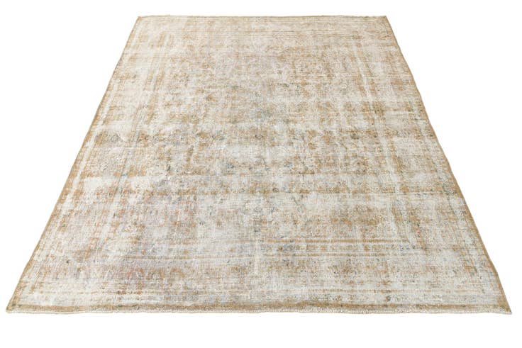 Detail image of 9' 8 x 12' Hand Knotted Ultra Vintage Persian Wool Rug