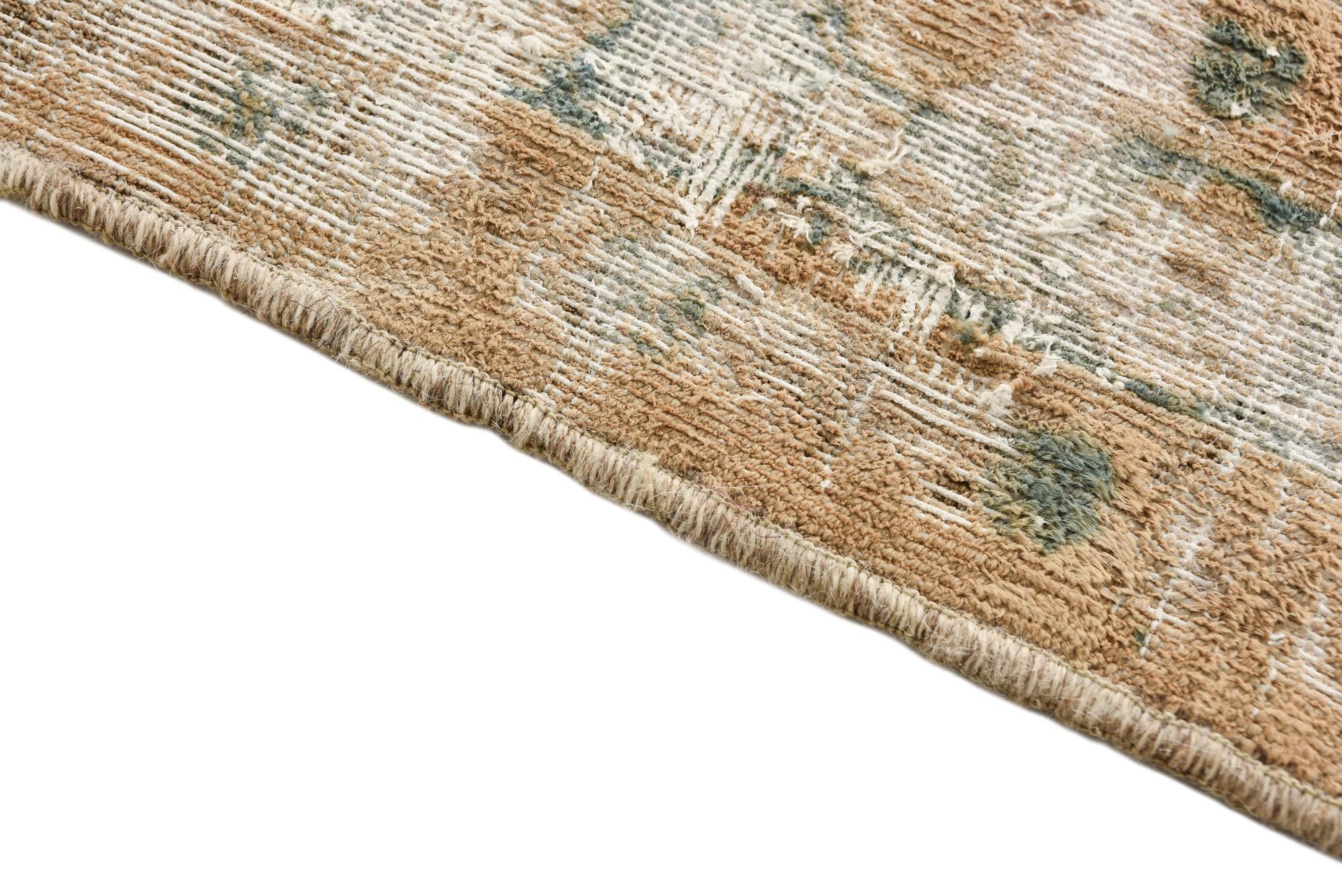 9' 8 x 12' Hand Knotted Ultra Vintage Persian Wool Rug
