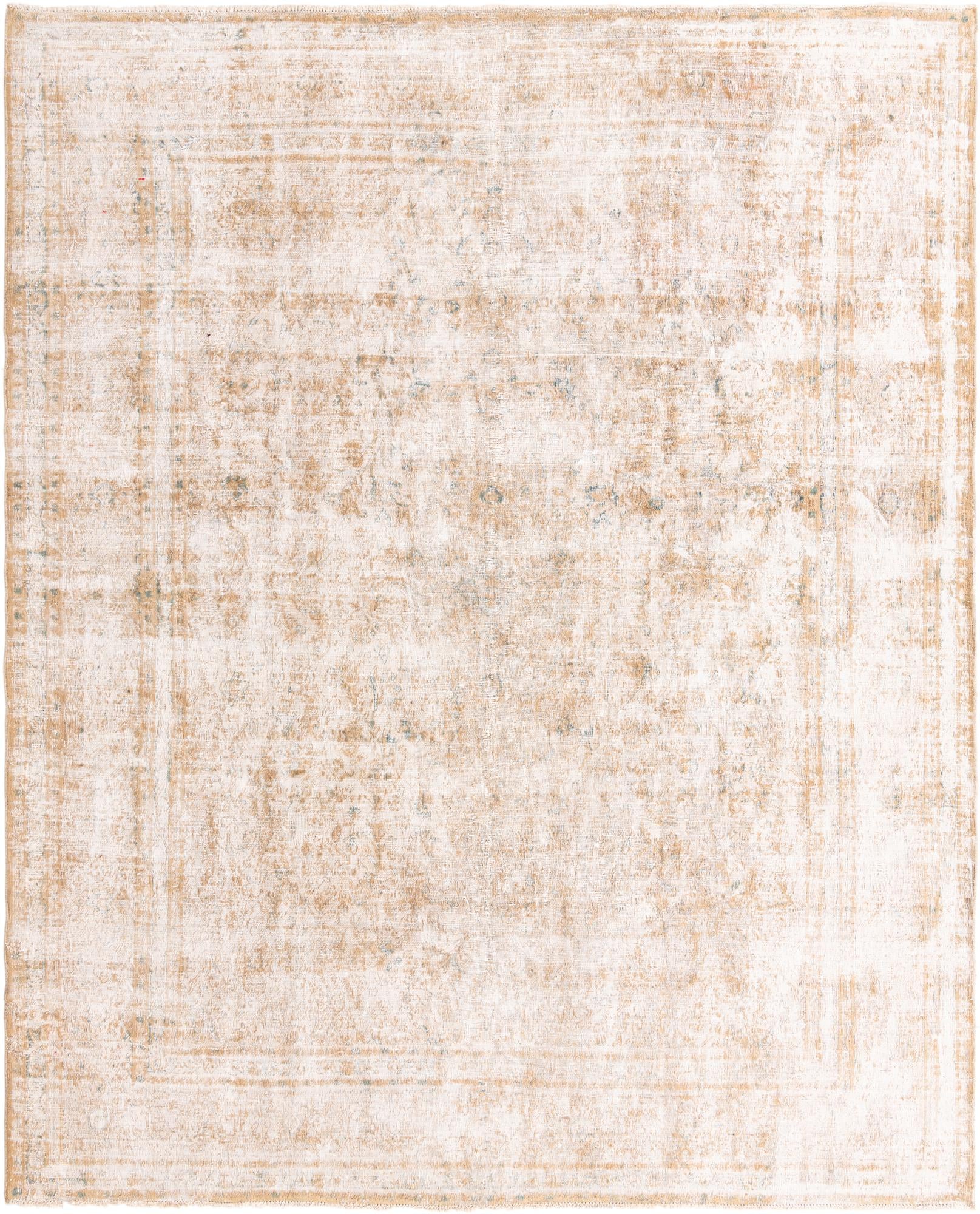 9' 8 x 12' Hand Knotted Ultra Vintage Persian Wool Rug