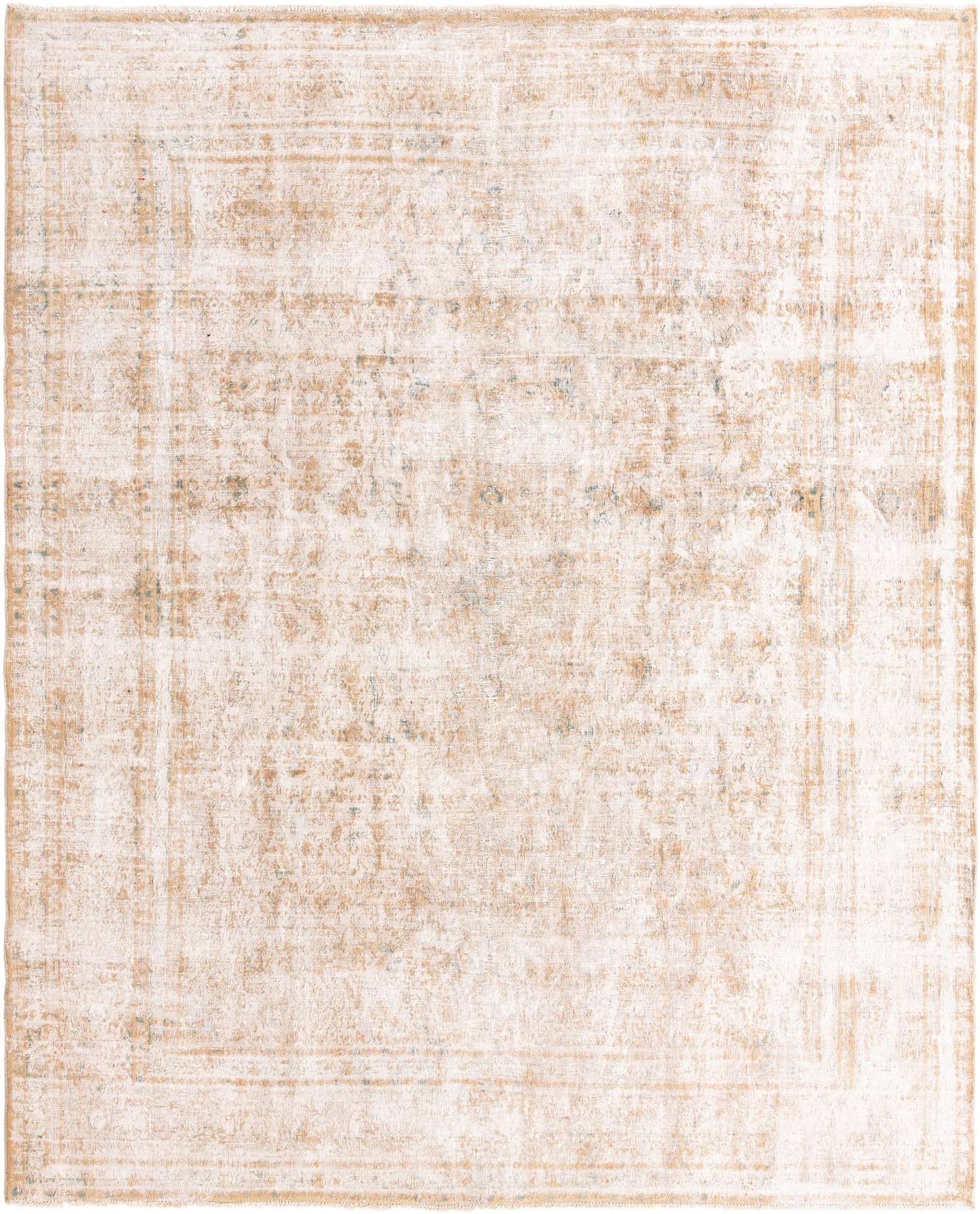 9' 8 x 12' Hand Knotted Ultra Vintage Persian Wool Rug