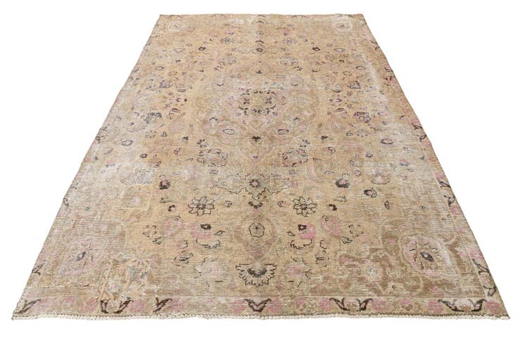 Detail image of 6' 8 x 10' 2 Hand Knotted Ultra Vintage Persian Wool Rug