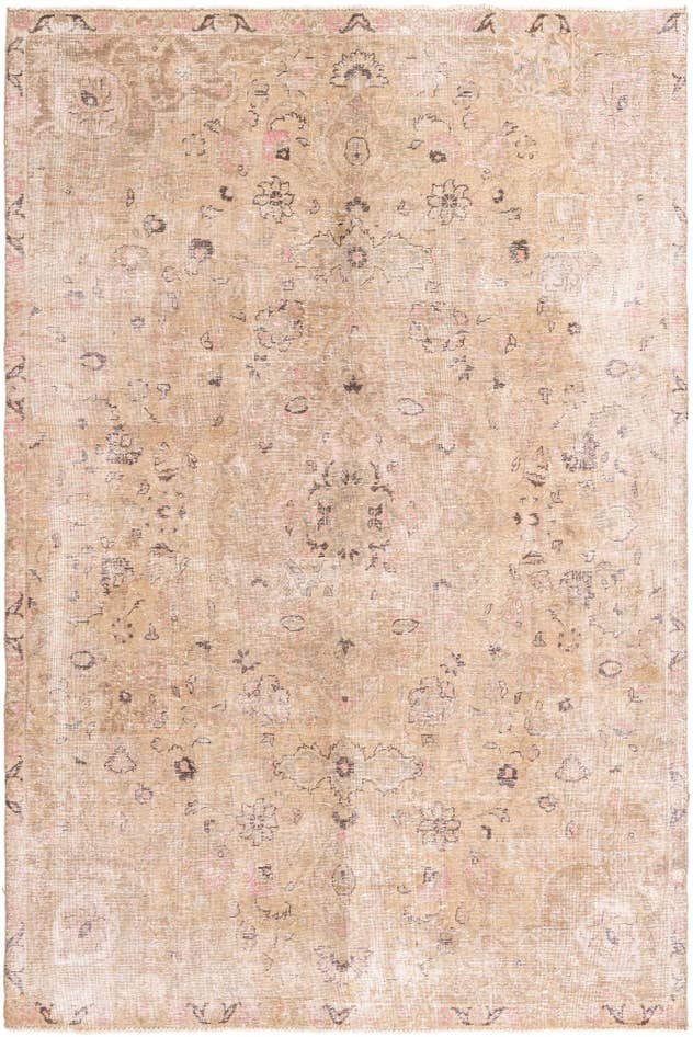 Detail image of 6' 8 x 10' 2 Hand Knotted Ultra Vintage Persian Wool Rug