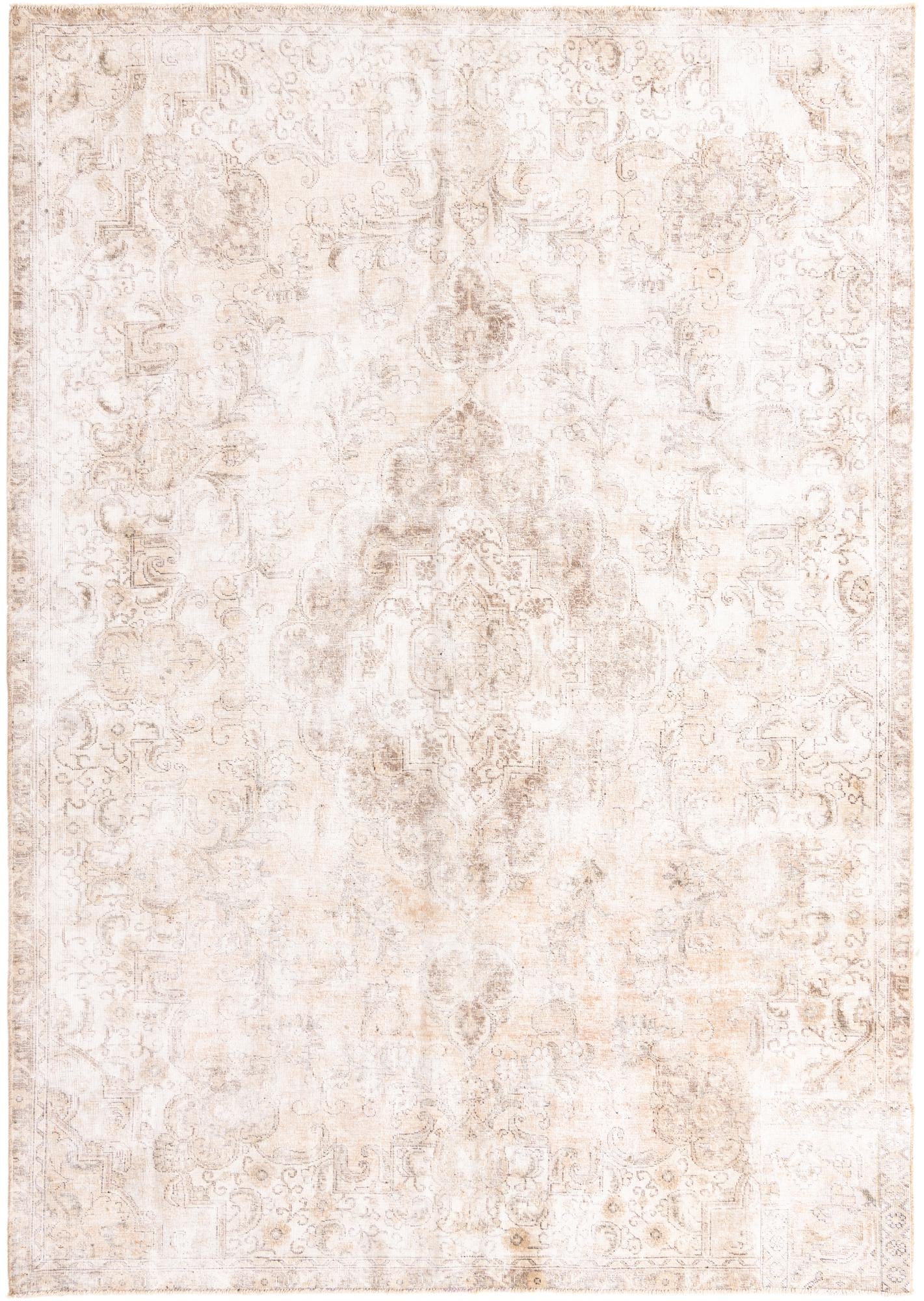 6' 9 x 9' 10 Hand Knotted Ultra Vintage Persian Wool Rug