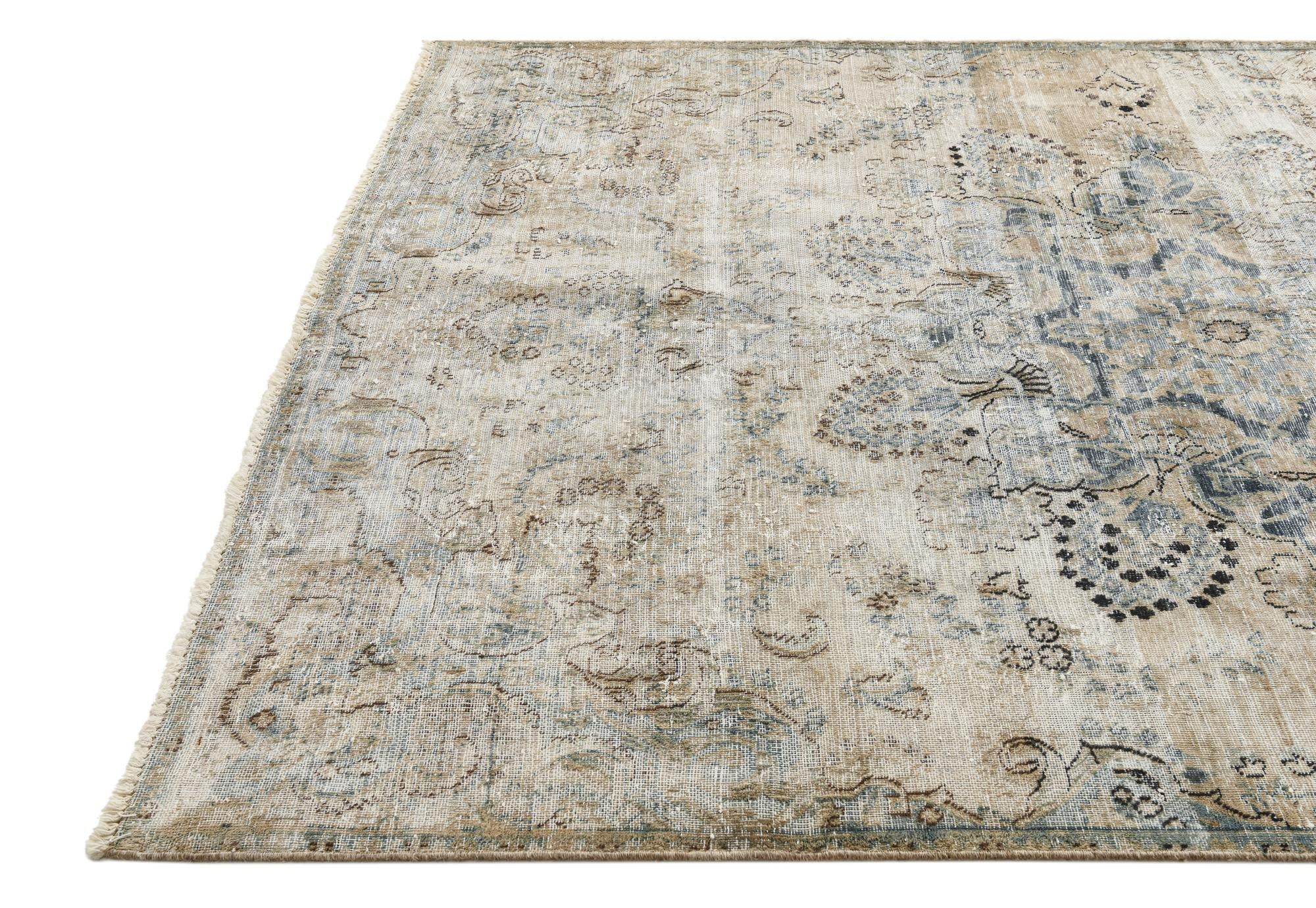 6' 2 x 9' 2 Hand Knotted Ultra Vintage Persian Wool Rug
