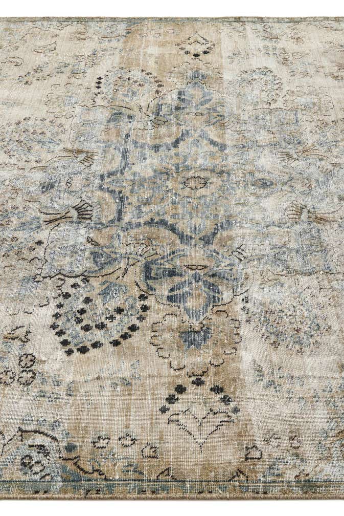 190cm x 280cm Noué main Ultra Vintage Tapis Persan Laine