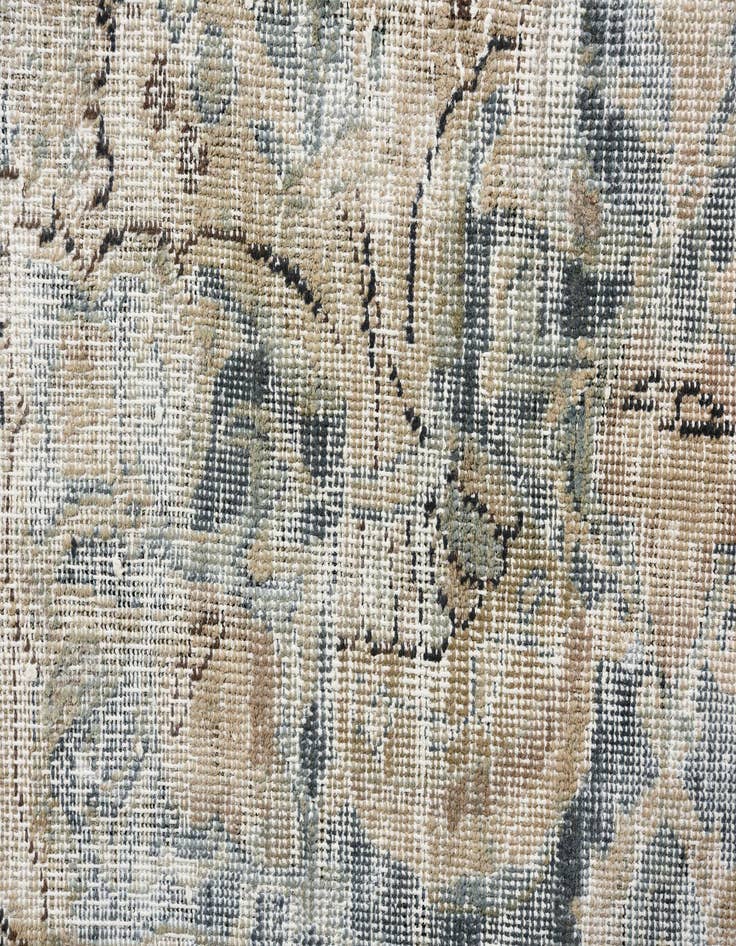 Detail image of 6' 2 x 9' 2  Hand Knotted Ultra Vintage Persian Wool Rug