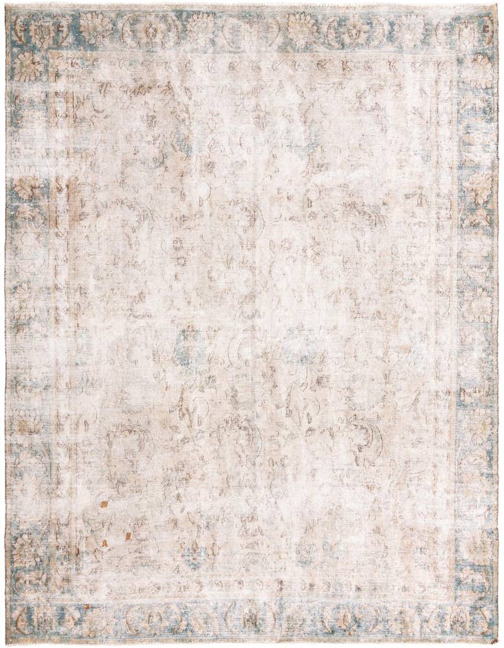 Detail image of 8' 4 x 11' 6 Hand Knotted Ultra Vintage Persian Wool Rug