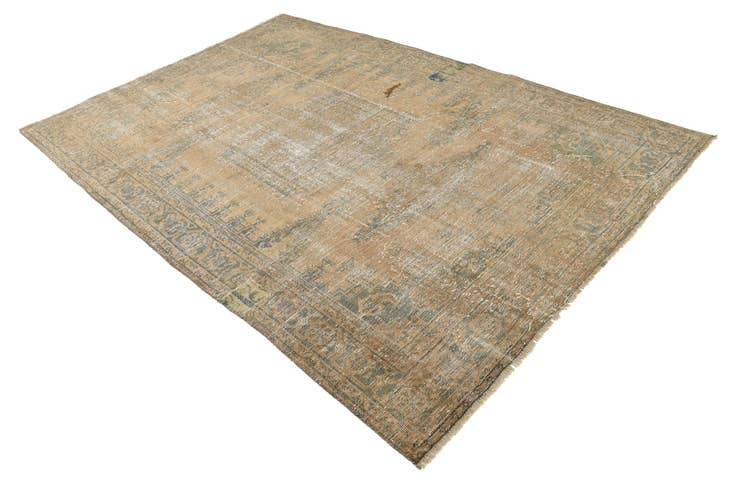 Detail image of 6' 5 x 9' 2 Hand Knotted Ultra Vintage Persian Wool Rug
