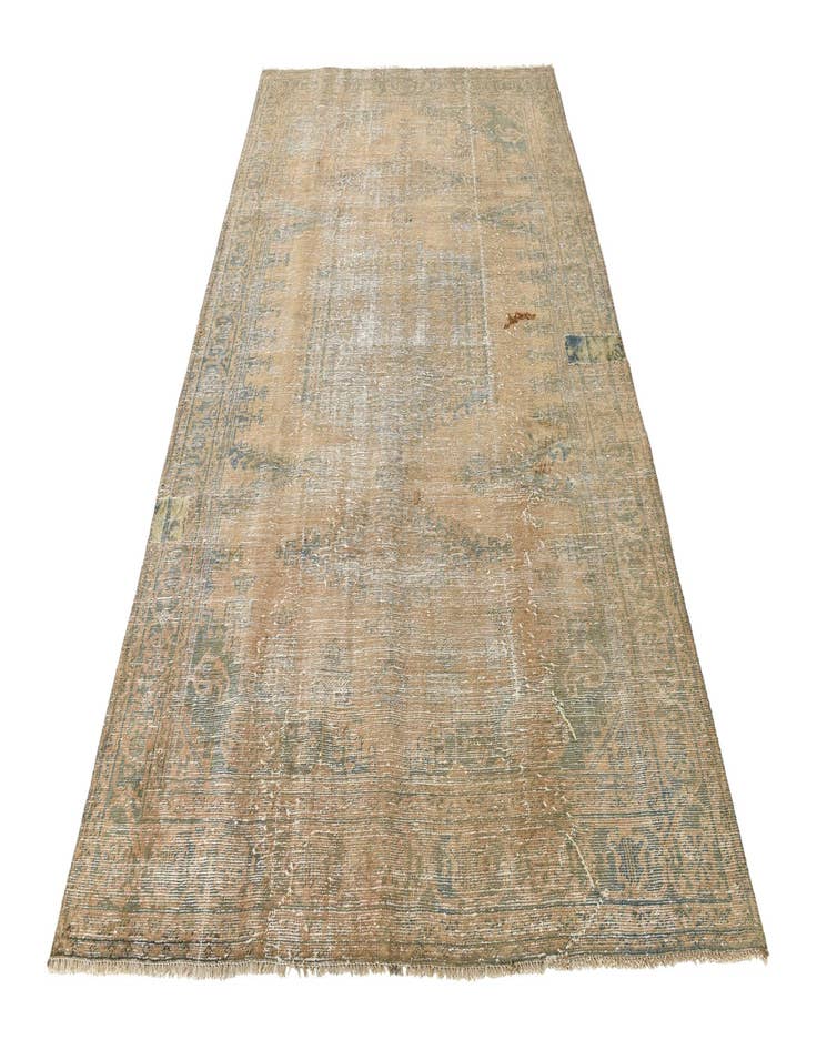 Detail image of 6' 5 x 9' 2  Hand Knotted Ultra Vintage Persian Wool Rug