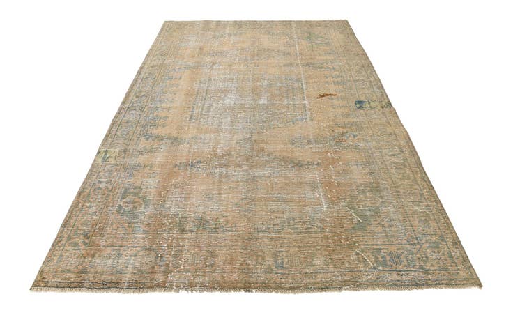 Detail image of 6' 5 x 9' 2 Hand Knotted Ultra Vintage Persian Wool Rug