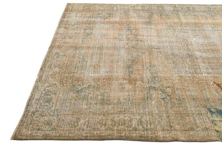 6' 5 x 9' 2 Hand Knotted Ultra Vintage Persian Wool Rug