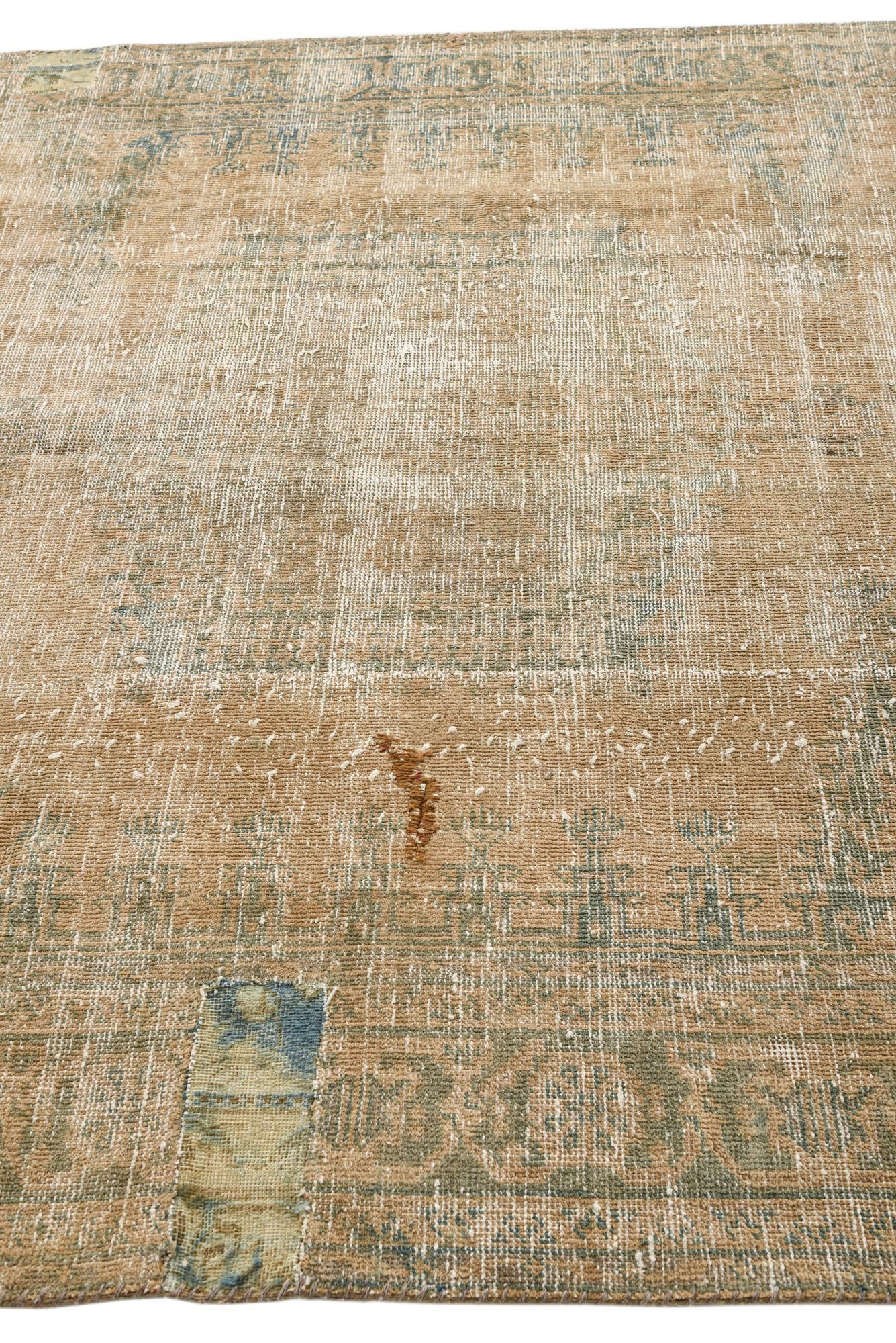 6' 5 x 9' 2 Hand Knotted Ultra Vintage Persian Wool Rug