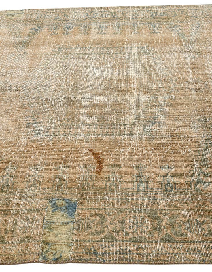 Detail image of 6' 5 x 9' 2  Hand Knotted Ultra Vintage Persian Wool Rug