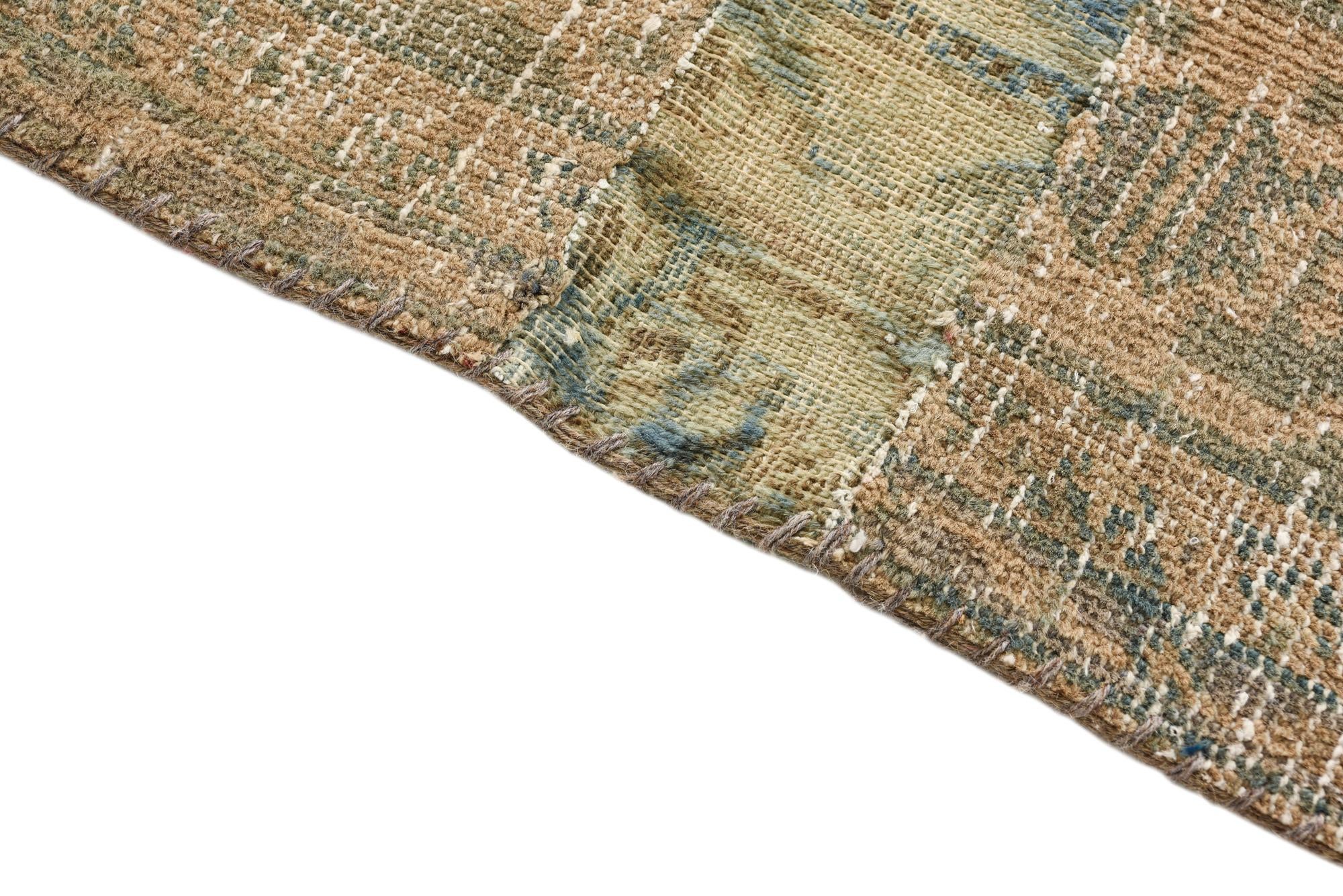 6' 5 x 9' 2 Hand Knotted Ultra Vintage Persian Wool Rug