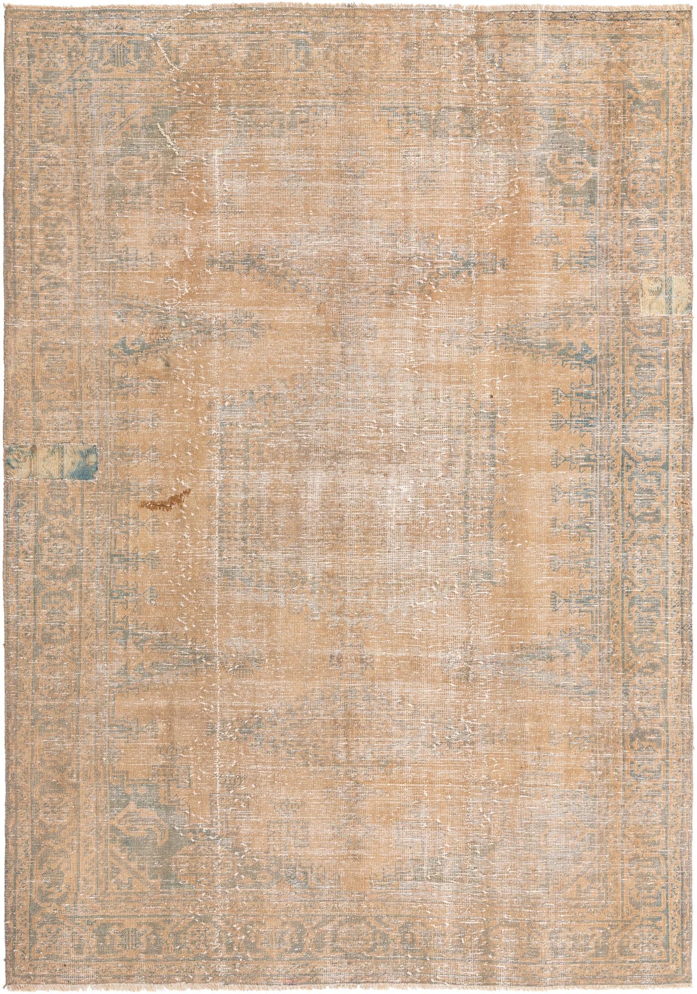 6' 5 x 9' 2 Hand Knotted Ultra Vintage Persian Wool Rug