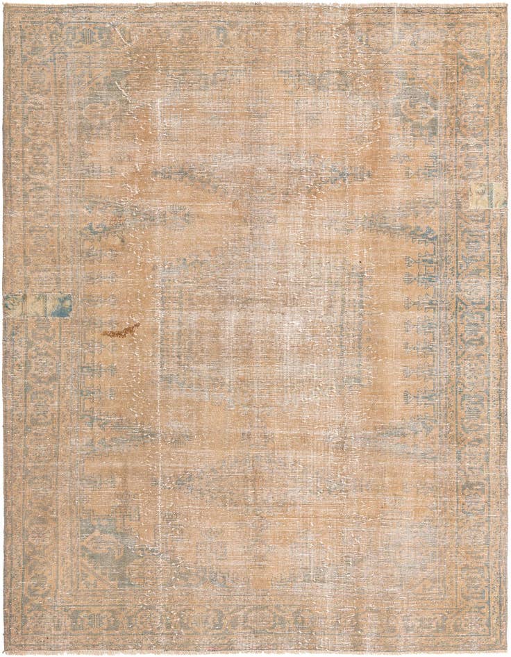 Detail image of 6' 5 x 9' 2 Hand Knotted Ultra Vintage Persian Wool Rug