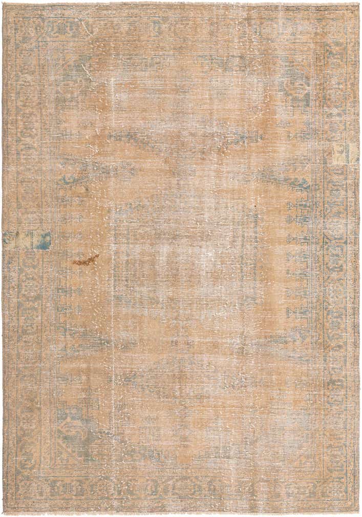 6' 5 x 9' 2 Hand Knotted Ultra Vintage Persian Wool Rug