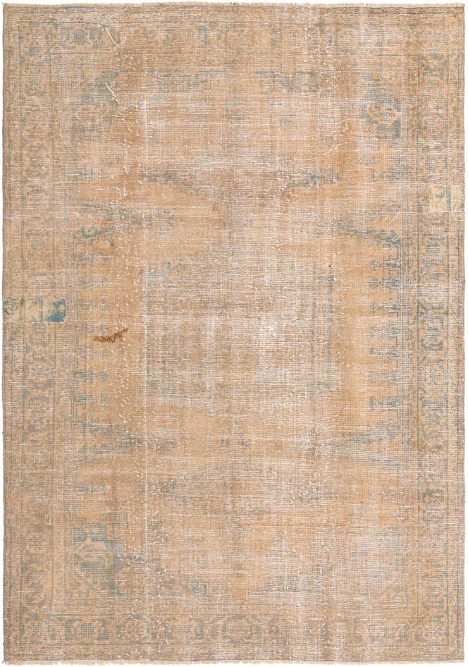 Detail image of 6' 5 x 9' 2 Hand Knotted Ultra Vintage Persian Wool Rug