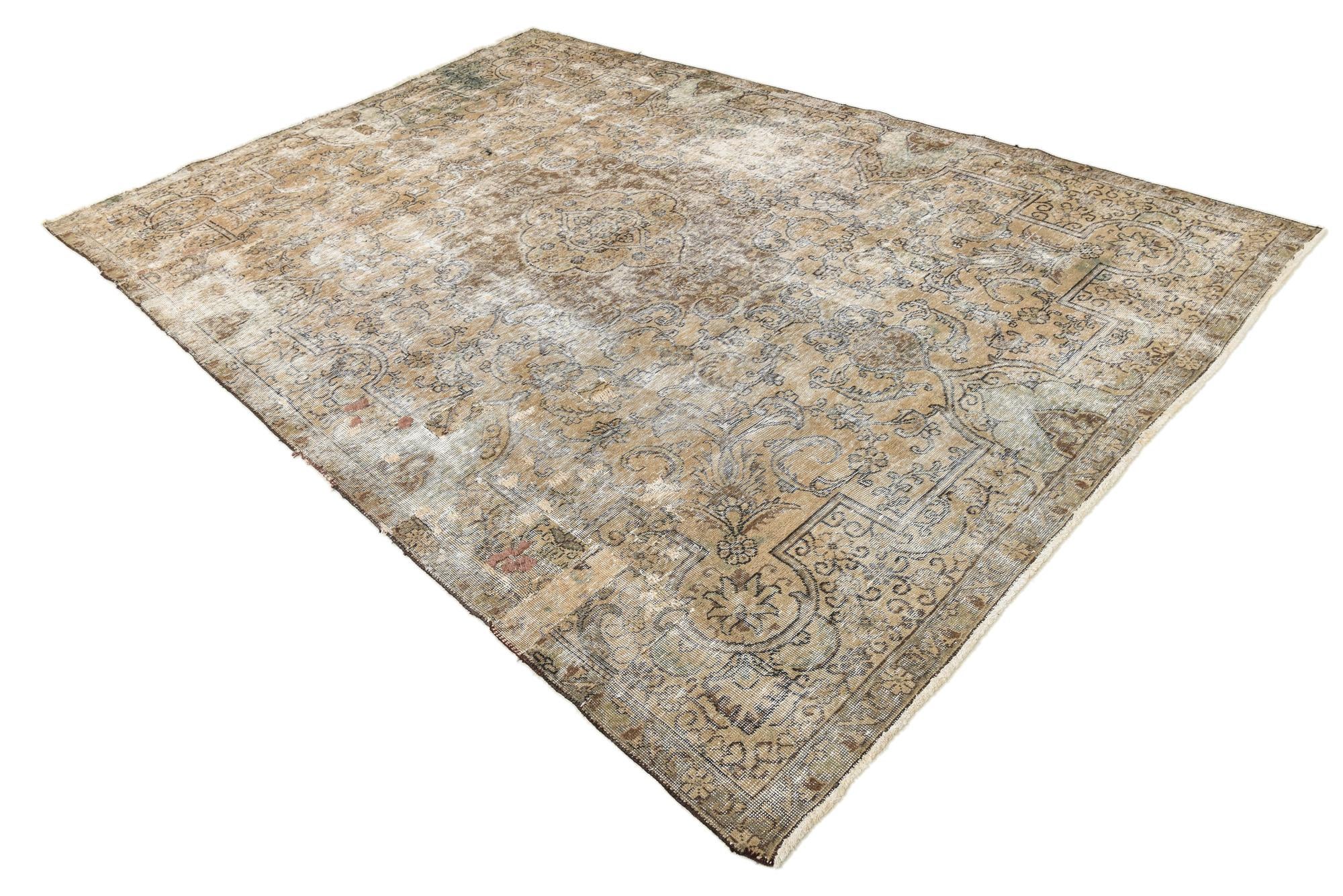 7' 6 x 10' 9 Hand Knotted Ultra Vintage Persian Wool Rug
