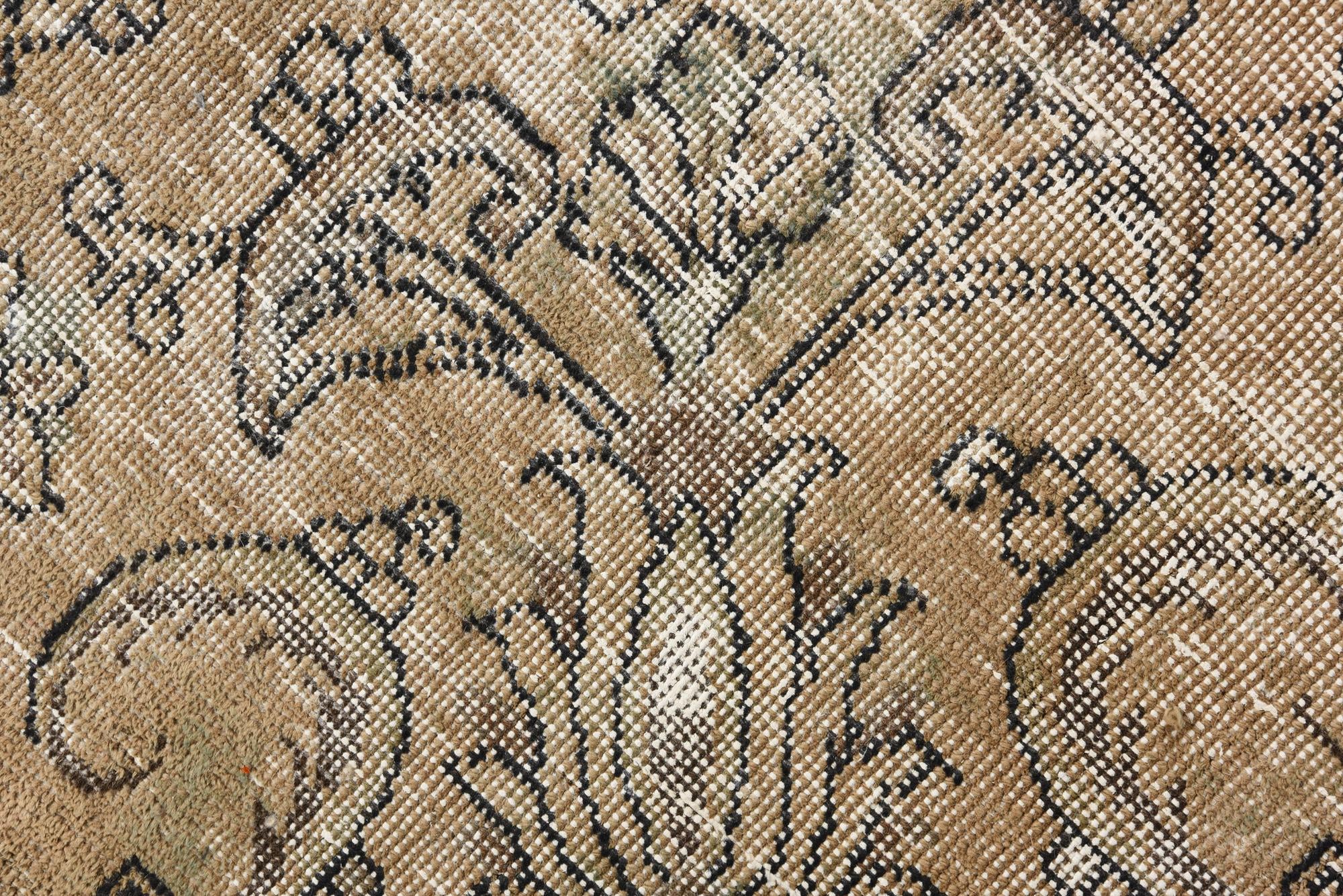 7' 6 x 10' 9 Hand Knotted Ultra Vintage Persian Wool Rug