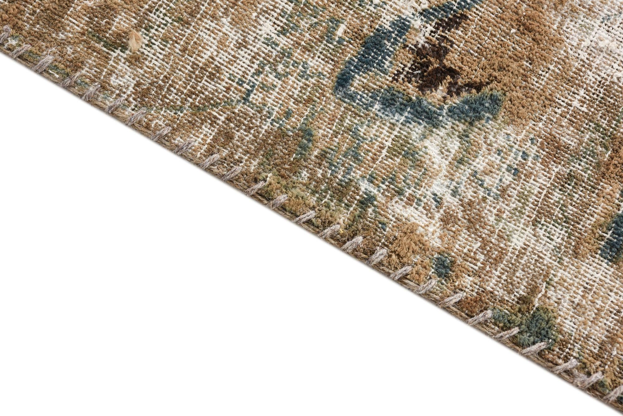 9' x 11' 6 Hand Knotted Ultra Vintage Persian Wool Rug