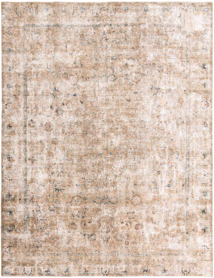 9' x 11' 6 Hand Knotted Ultra Vintage Persian Wool Rug