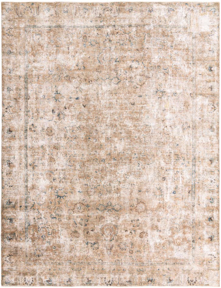 Detail image of 9' x 11' 6 Hand Knotted Ultra Vintage Persian Wool Rug