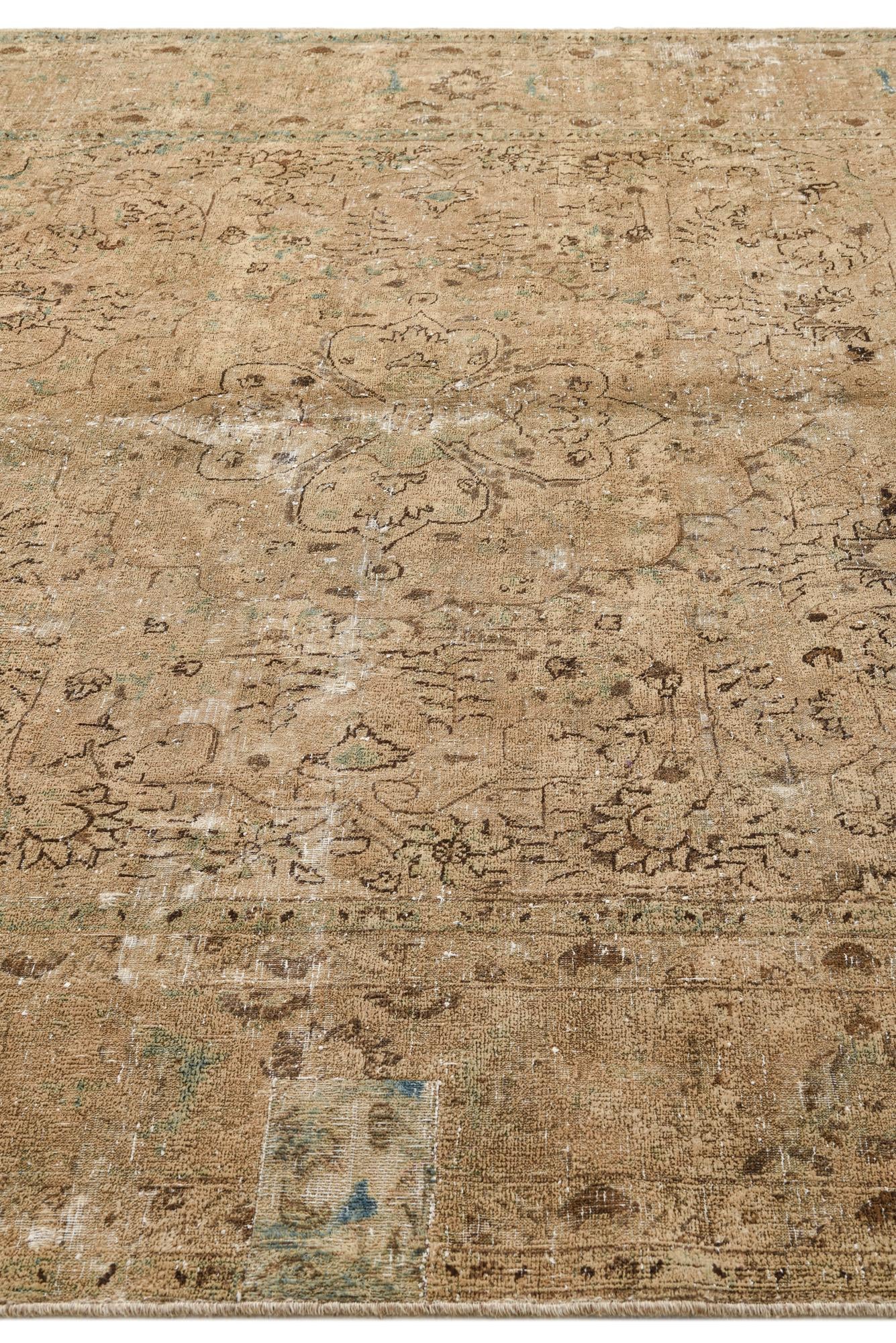 7' 10 x 12' 1 Hand Knotted Ultra Vintage Persian Wool Rug