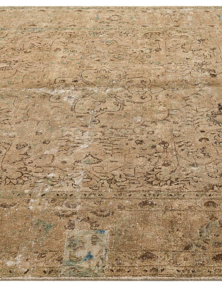 Detail image of 7' 10 x 12' 1  Hand Knotted Ultra Vintage Persian Wool Rug