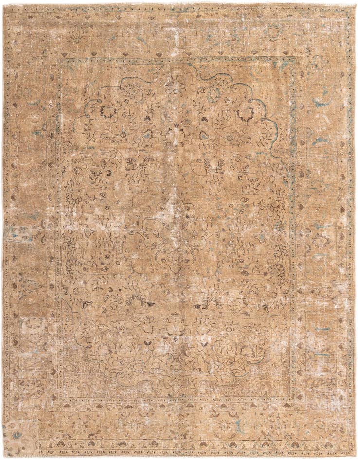 Detail image of 7' 10 x 12' 1 Hand Knotted Ultra Vintage Persian Wool Rug