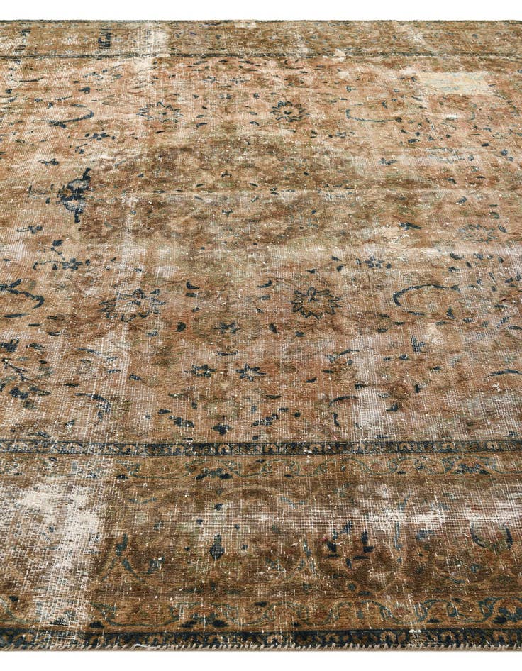 Detail image of 9' 5 x 11' 2  Hand Knotted Ultra Vintage Persian Wool Rug
