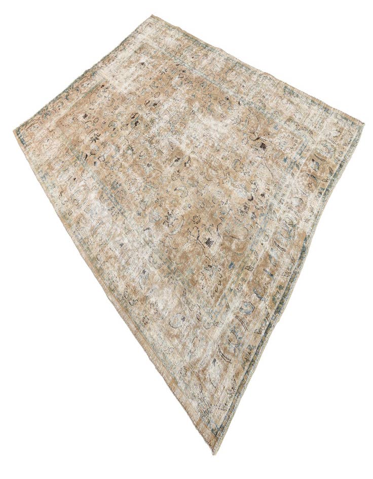 Detail image of 6' 8 x 9' 4  Hand Knotted Ultra Vintage Persian Wool Rug