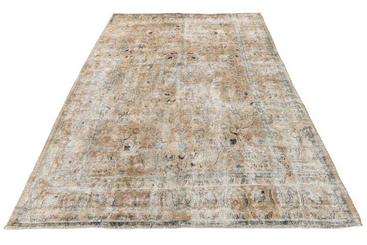 6' 8 x 9' 4 Hand Knotted Ultra Vintage Persian Wool Rug