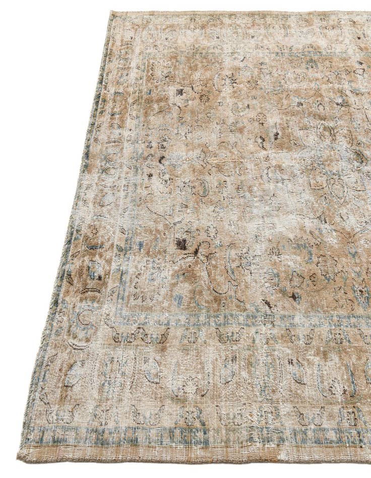 Detail image of 6' 8 x 9' 4  Hand Knotted Ultra Vintage Persian Wool Rug