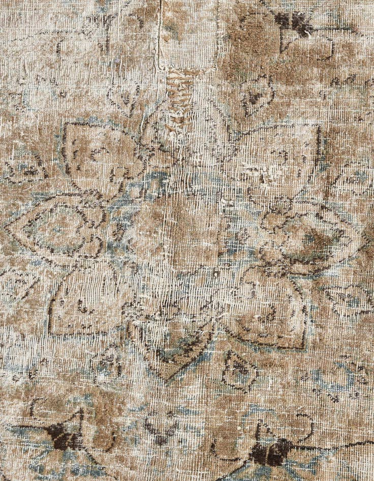 Detail image of 6' 8 x 9' 4  Hand Knotted Ultra Vintage Persian Wool Rug