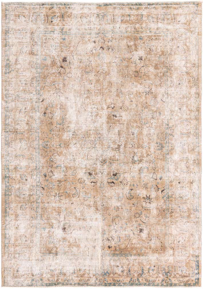 6' 8 x 9' 4 Hand Knotted Ultra Vintage Persian Wool Rug