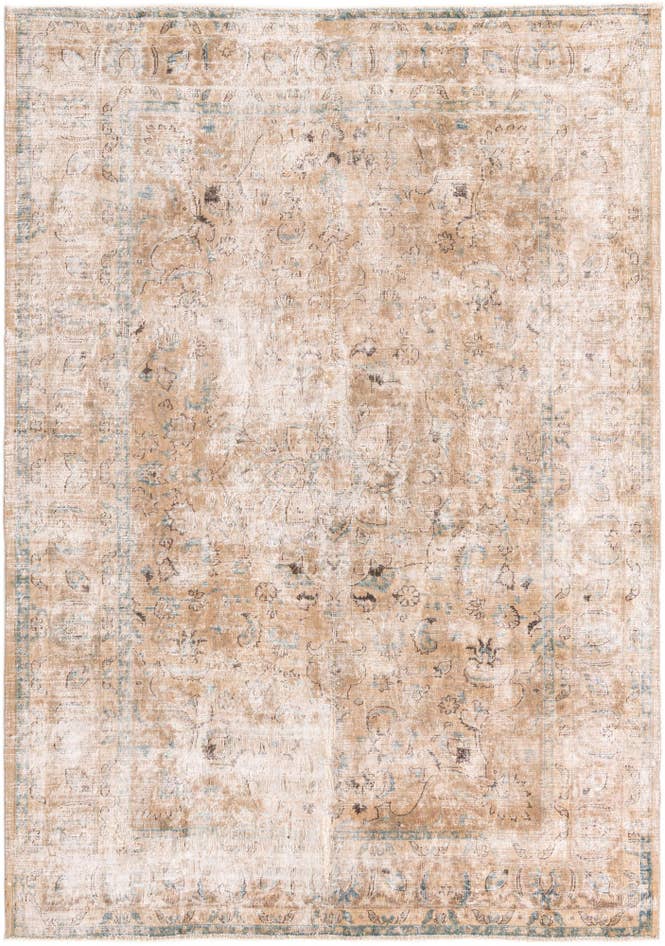Detail image of 6' 8 x 9' 4 Hand Knotted Ultra Vintage Persian Wool Rug