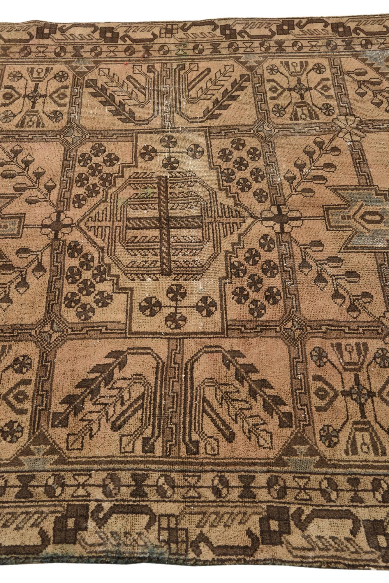 4' 9 x 6' Hand Knotted Ultra Vintage Persian Wool Rug