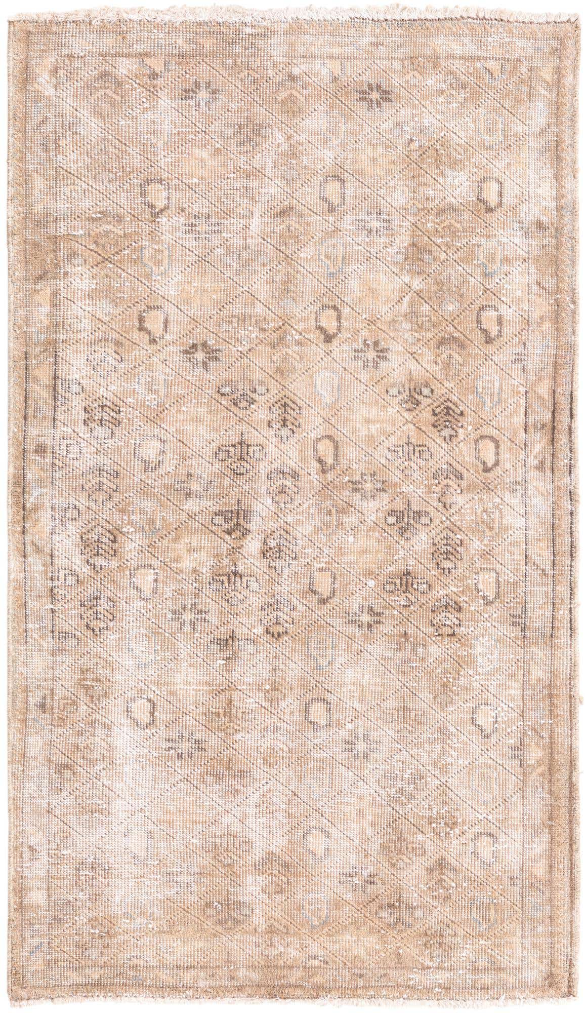 3' x 5' 2 Hand Knotted Ultra Vintage Persian Wool Rug