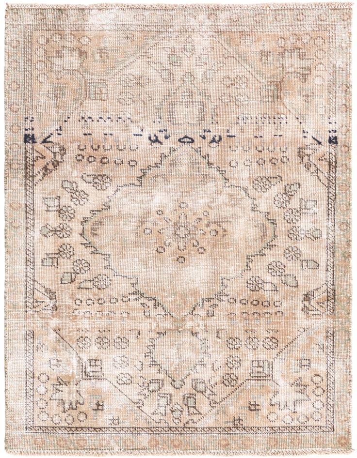 Detail image of 3' x 4' 5 Hand Knotted Ultra Vintage Persian Wool Rug
