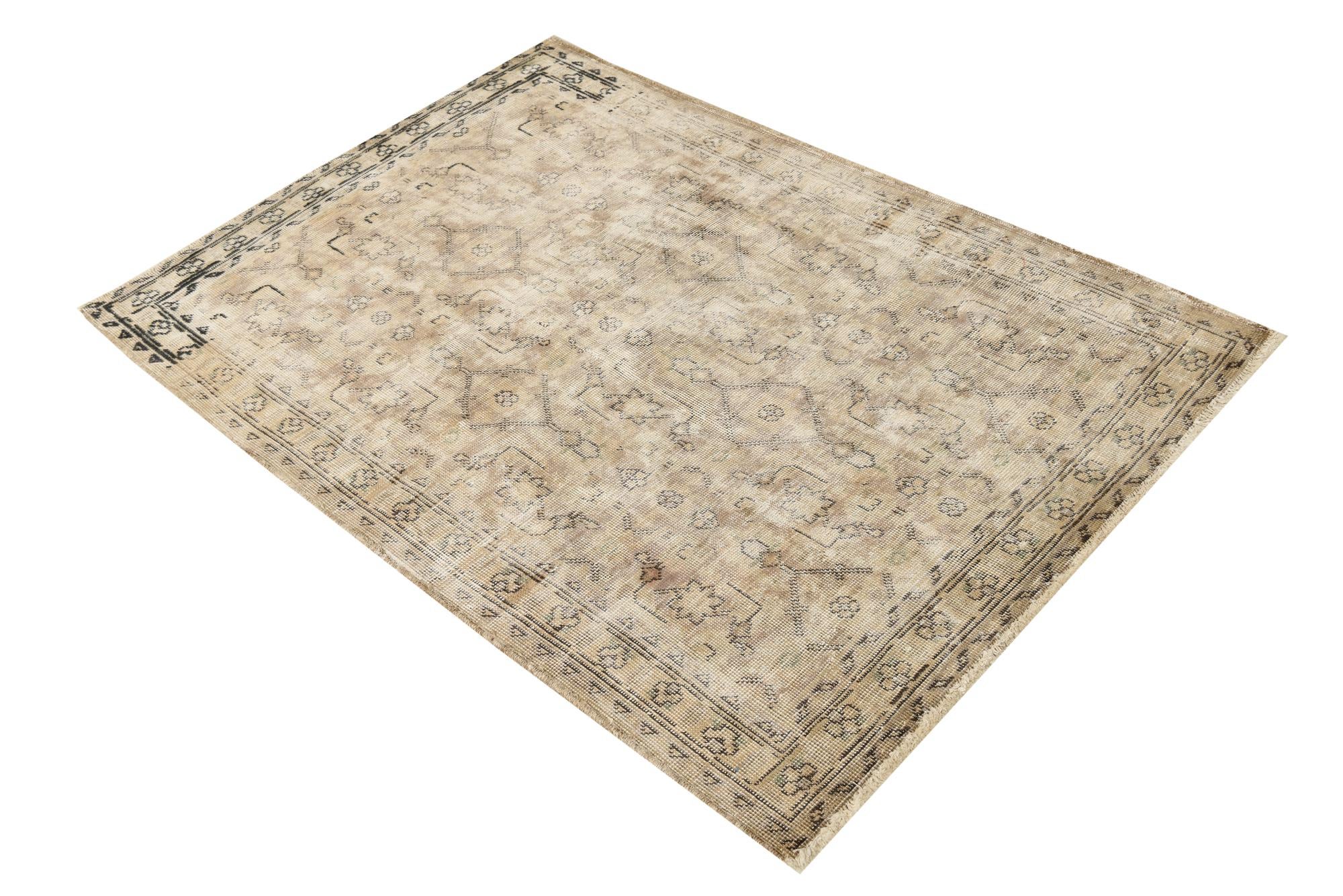 3' 3 x 5' Hand Knotted Ultra Vintage Persian Wool Rug