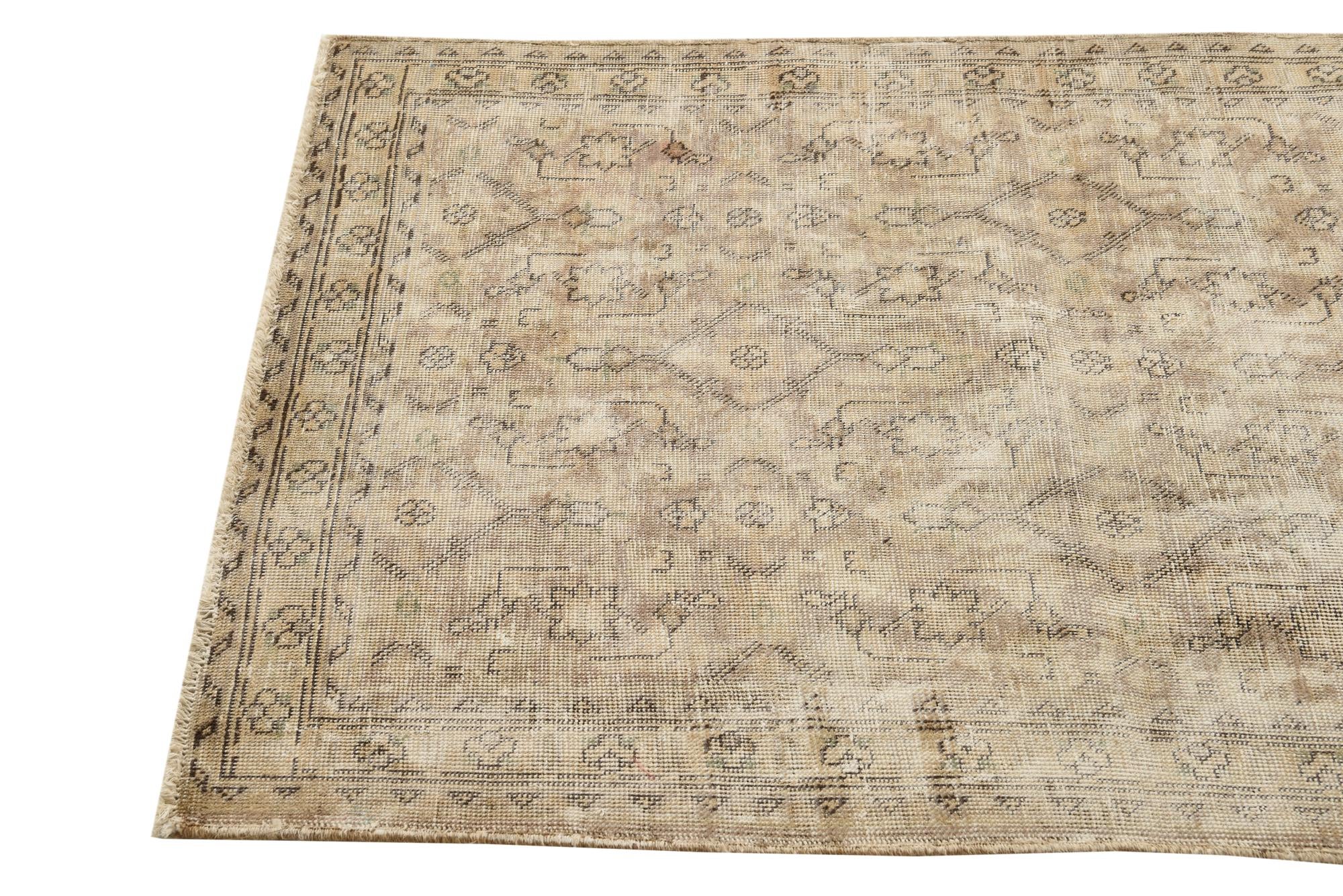 3' 3 x 5' Hand Knotted Ultra Vintage Persian Wool Rug