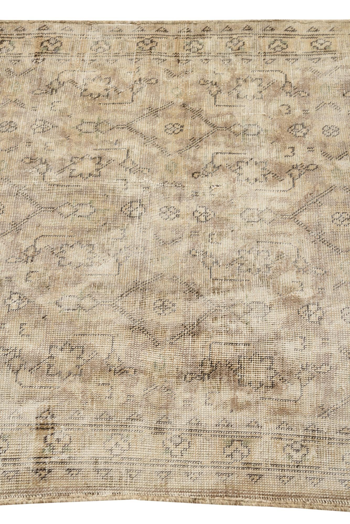 3' 3 x 5' Hand Knotted Ultra Vintage Persian Wool Rug