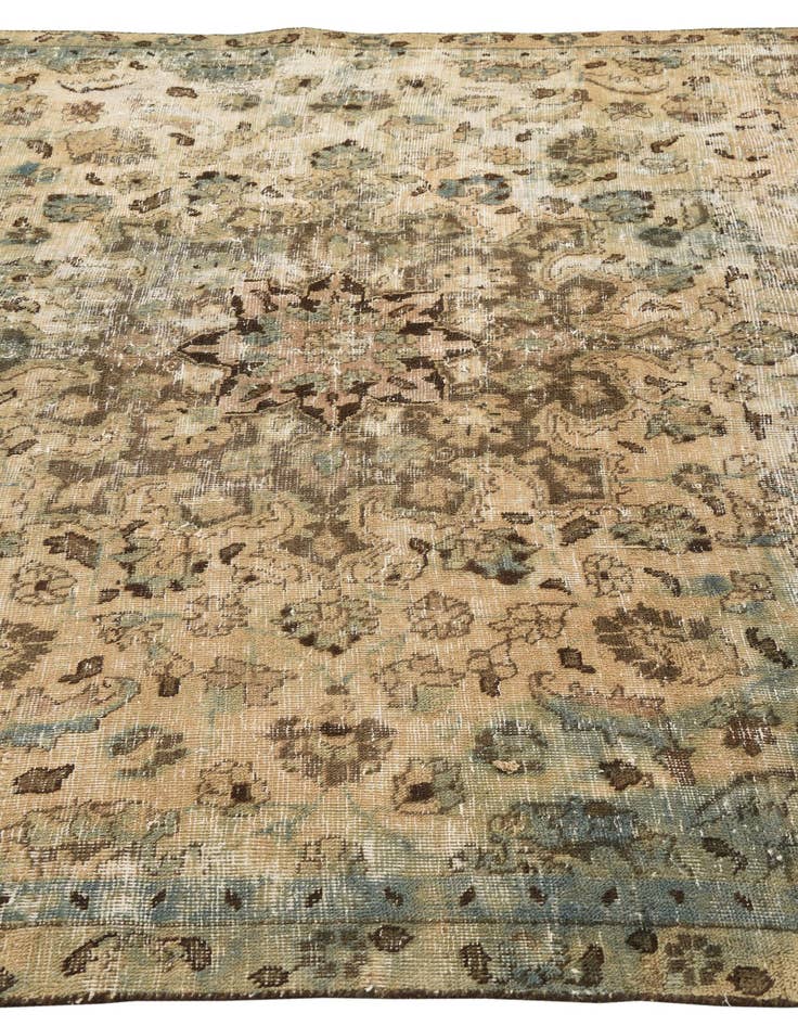 Detail image of 6' 5 x 9' 4  Hand Knotted Ultra Vintage Persian Wool Rug