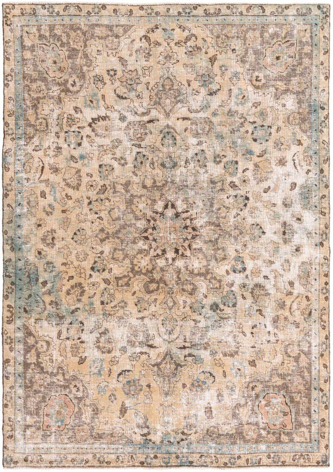 Detail image of 6' 5 x 9' 4 Hand Knotted Ultra Vintage Persian Wool Rug