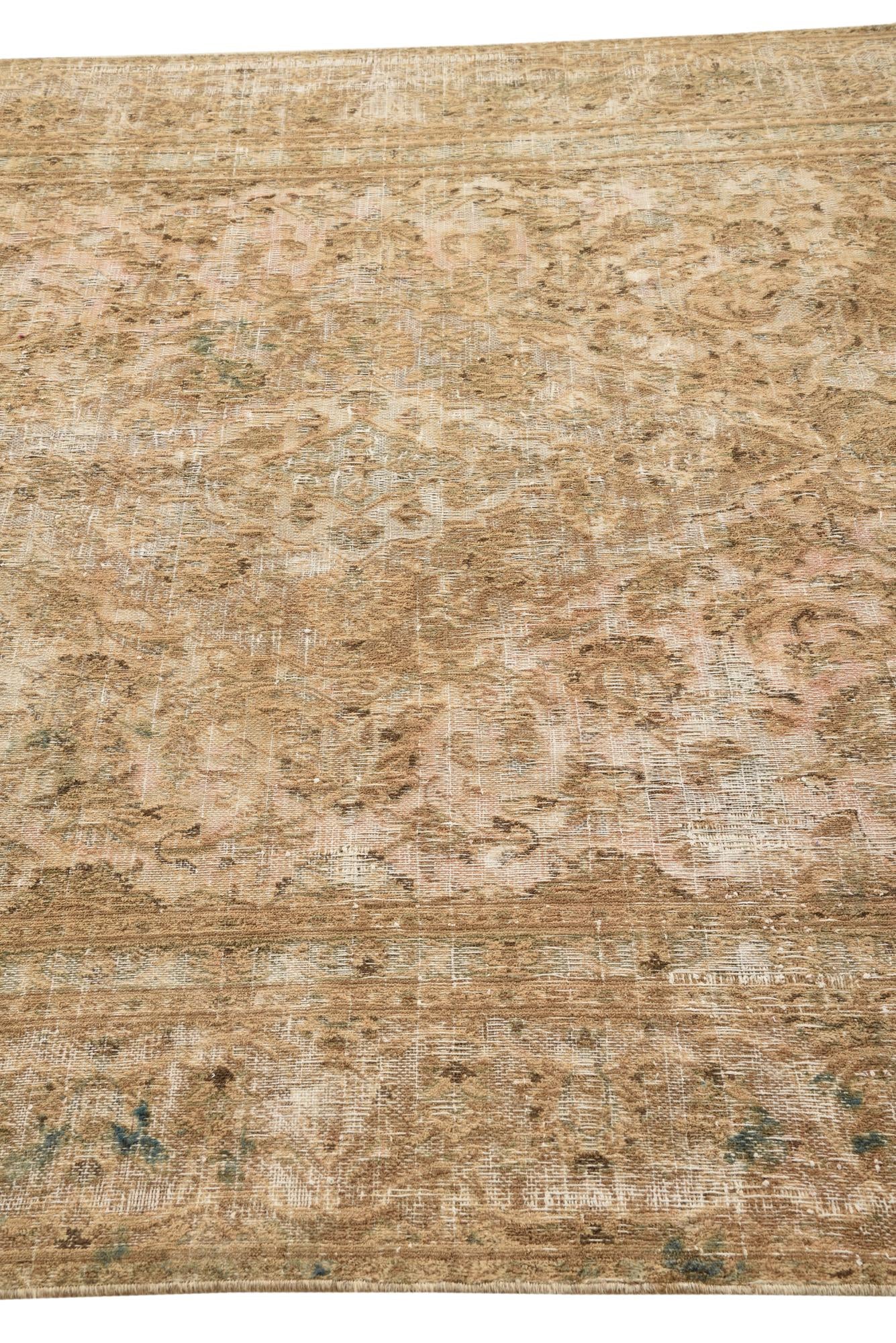 5' 10 x 9' 1 Hand Knotted Ultra Vintage Persian Wool Rug