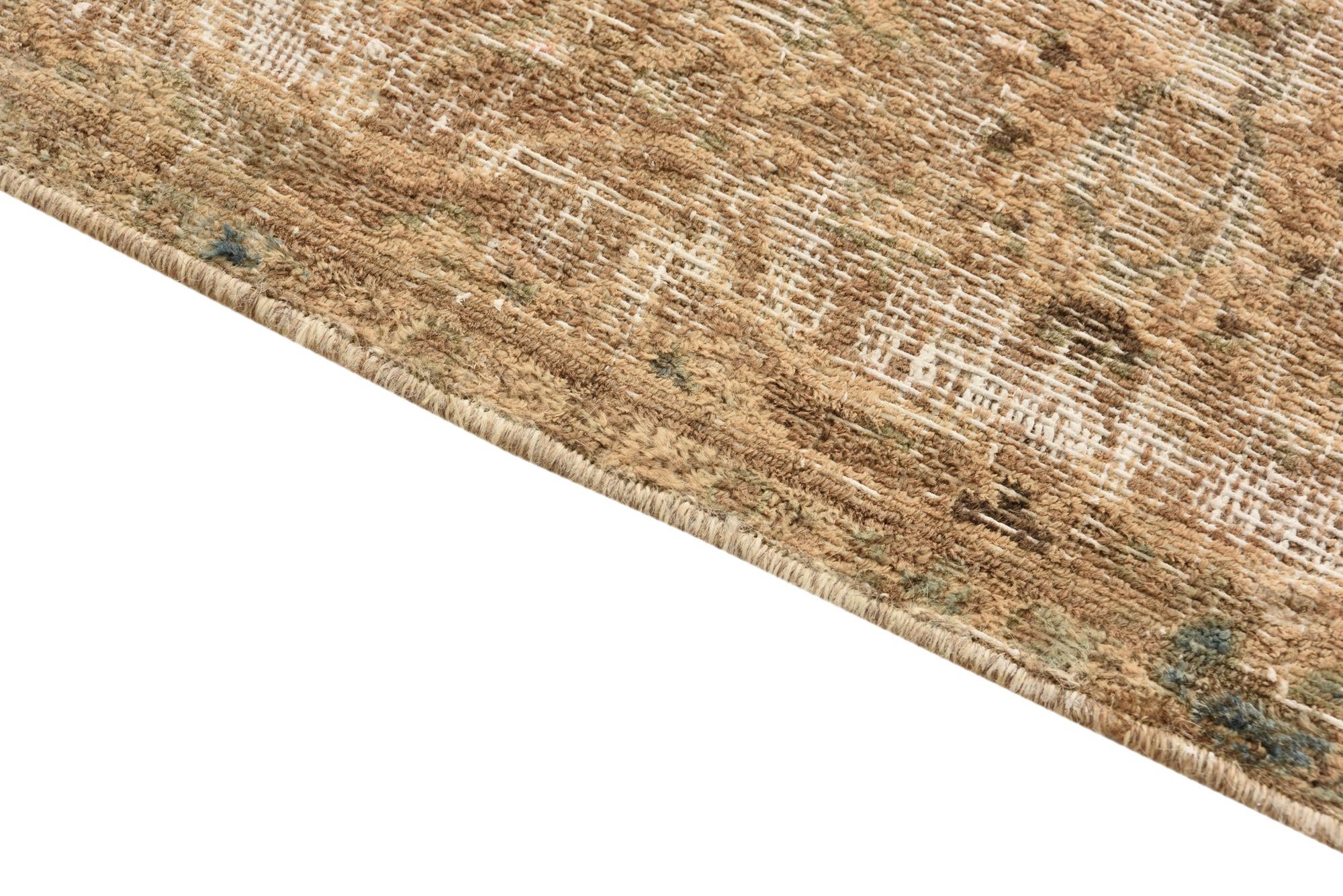 5' 10 x 9' 1 Hand Knotted Ultra Vintage Persian Wool Rug