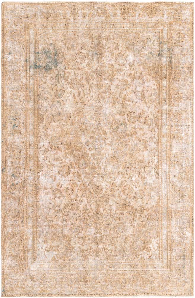 5' 10 x 9' 1 Hand Knotted Ultra Vintage Persian Wool Rug