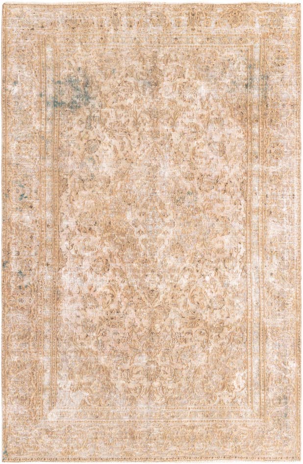 Detail image of 5' 10 x 9' 1 Hand Knotted Ultra Vintage Persian Wool Rug